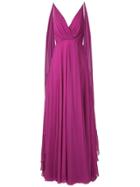 Tufi Duek Vestido Longo Seda - Pink