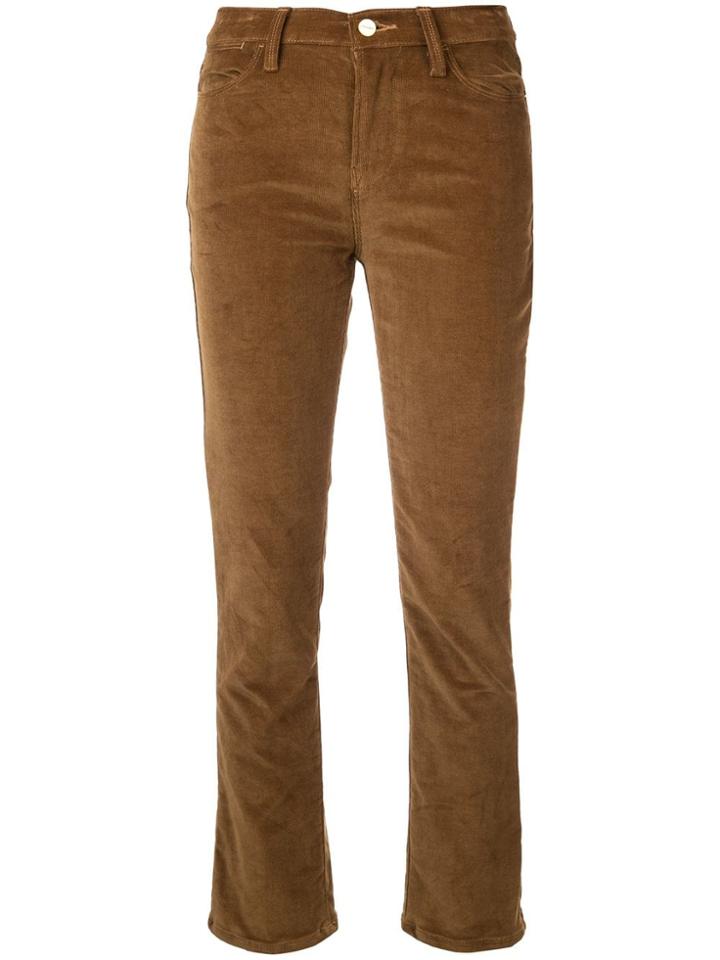 Frame Straight-leg Cropped Jeans - Brown