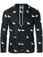 Thom Browne Duck Embroidery Tux Sport Coat - Black