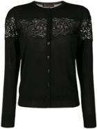 Versace Baroque Lace Cardigan - Black