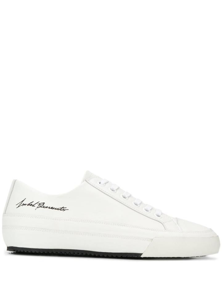 Isabel Benenato Signature Logo Sneakers - White