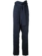 3.1 Phillip Lim Fringed Palazzo Pants, Women's, Size: 2, Blue, Viscose/acetate/silk