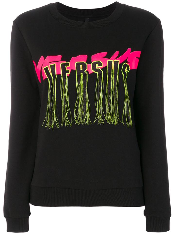 Versus Logo Tassel Sweatshirt - Black