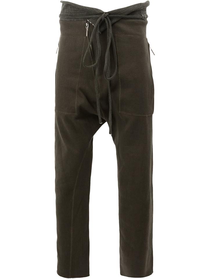 Taichi Murakami Combined Knit Trousers - Green