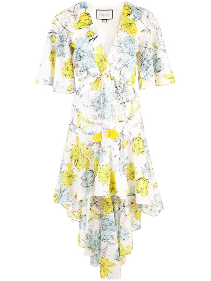 Alexis Floral Print Mini Dress - White