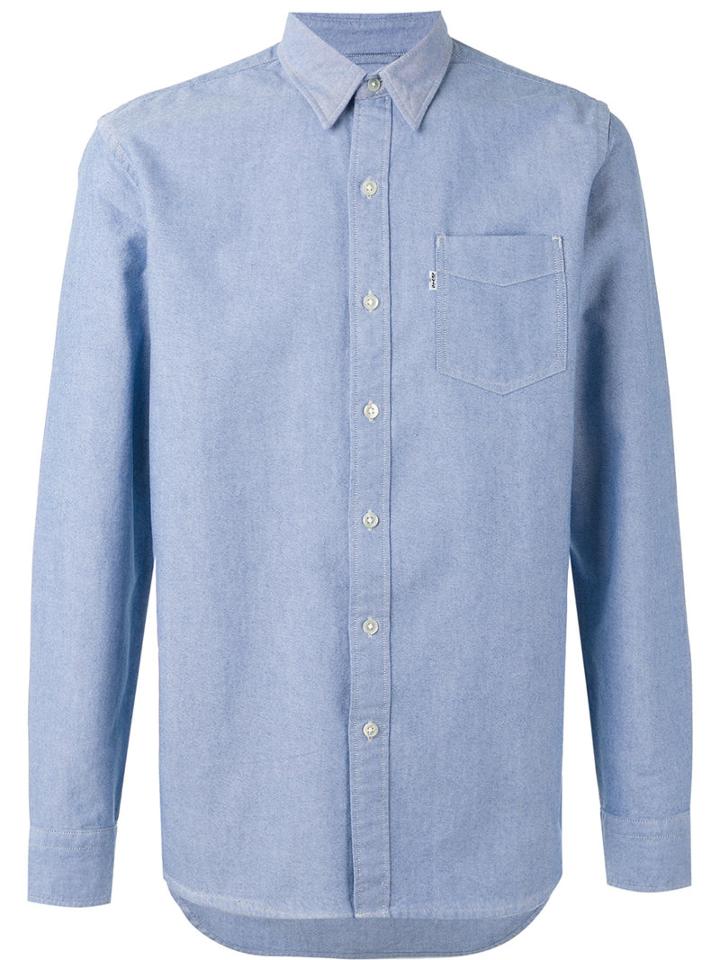 Levi's Plain Shirt, Men's, Size: Large, Blue, Cotton