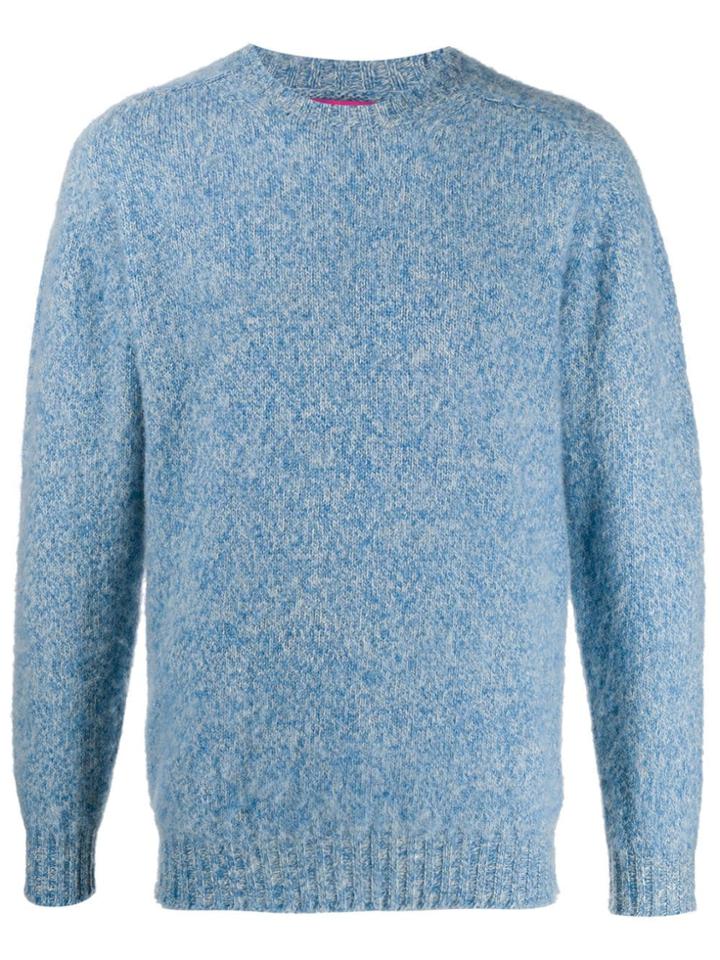 Howlin' Shaggy Bear Knitted Jumper - Blue