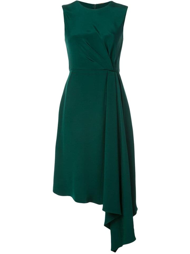 Adam Lippes Asymmetric Short-sleeve Dress - Green