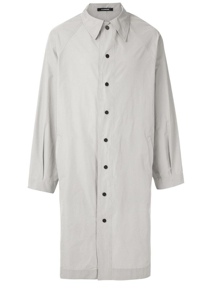 À La Garçonne Button-up Raincoat - Grey