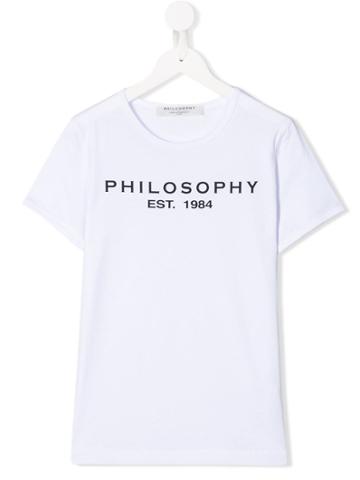 Philosophy Di Lorenzo Serafini Kids Logo Patch T-shirt - White
