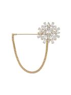 Dolce & Gabbana Crystal Flower Chain Pin