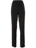 Jil Sander Navy High-waisted Trousers, Women's, Size: 36, Black, Polyester/rayon