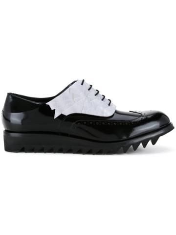 Diego Vanassibara Contrast Brogues Shoes - Black