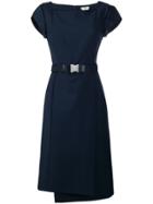 Fendi Belt Panelled Dress - Blue
