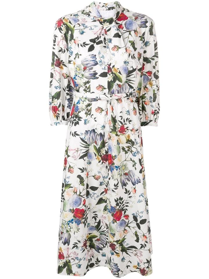 Erdem Adrienne Floral Print Dress - White