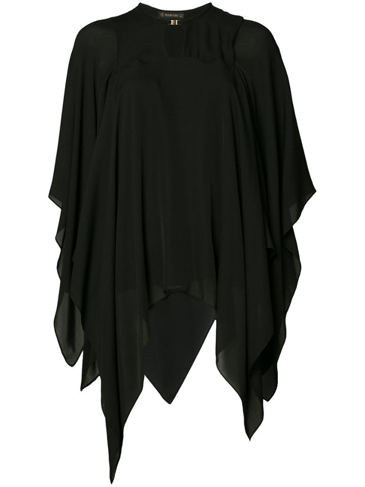 Plein Sud Cape Blouse - Black