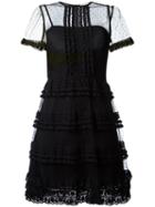 Red Valentino - Point D'esprit Lace Dress - Women - Cotton/polyamide/polyester - 42, Women's, Black, Cotton/polyamide/polyester