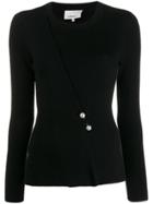 3.1 Phillip Lim Faux Pearl Bar Pin Sweater - Black