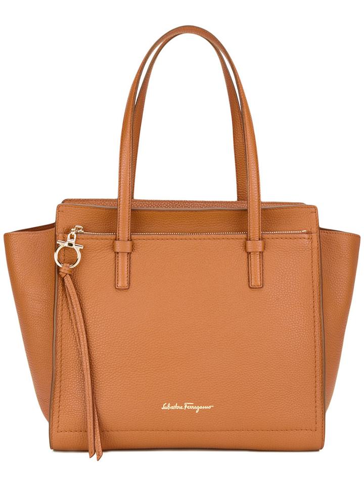 Salvatore Ferragamo - 'amy' Tote - Women - Calf Leather - One Size, Women's, Brown, Calf Leather