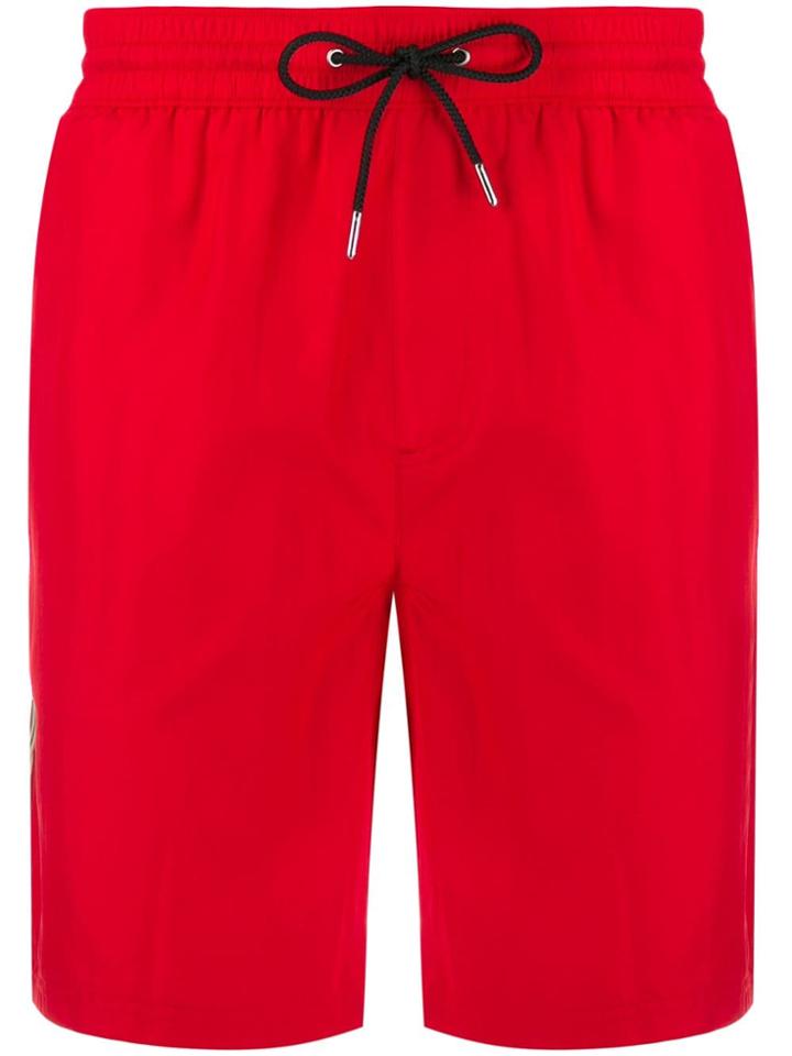 Burberry Icon Stripe Drawcord Swim Shorts - Red