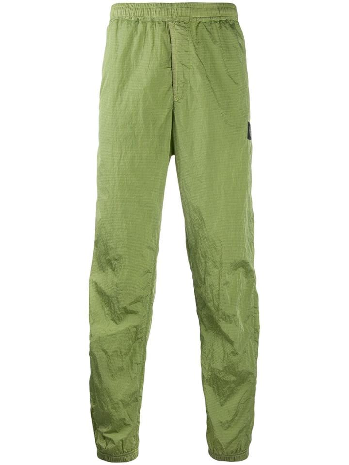 Stone Island Checked Cargo Pants - Green