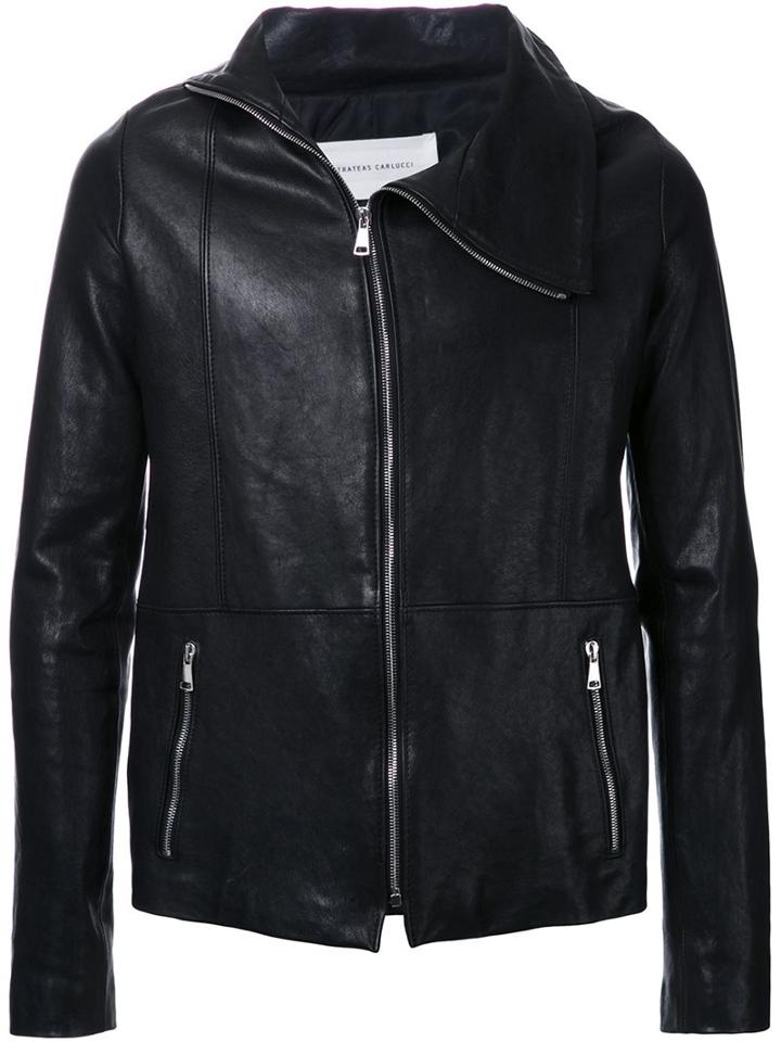 Strateas Carlucci 'fracture Cast' Jacket, Men's, Size: Small, Black, Lamb Skin