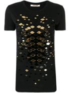 Roberto Cavalli Metallic Plaque Pattern T-shirt - Black