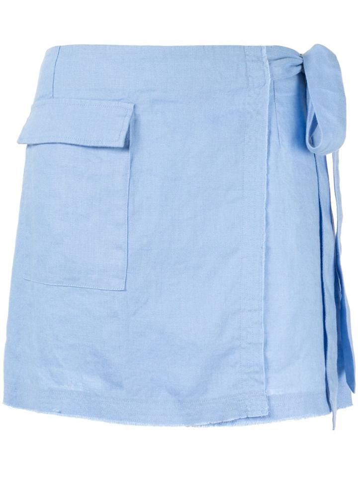 Venroy Venroy Wminiwrapskirtcbl Cornflower Blue Linen/flax