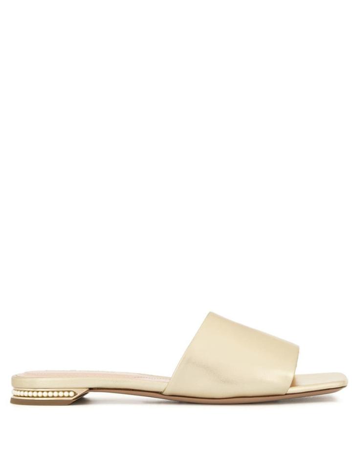 Nicholas Kirkwood Metallic Slip-on Sandals - Gold