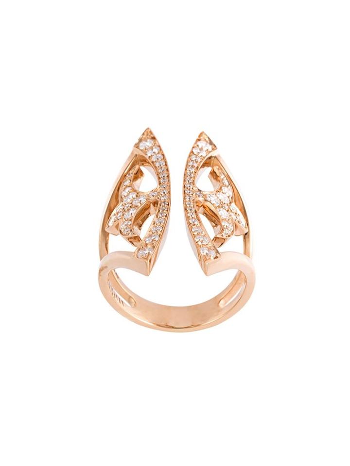 Anapsara Fleur-de-lis Diamond Ring