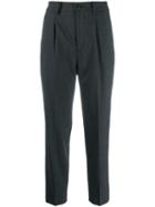 Zucca Cropped Tailored Trousers - Grey