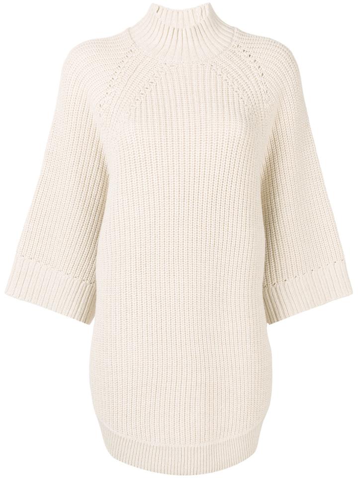 Alice+olivia Oversized Knit Sweater - Nude & Neutrals