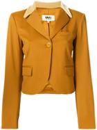 Mm6 Maison Margiela Velvet Collar Blazer - Yellow & Orange