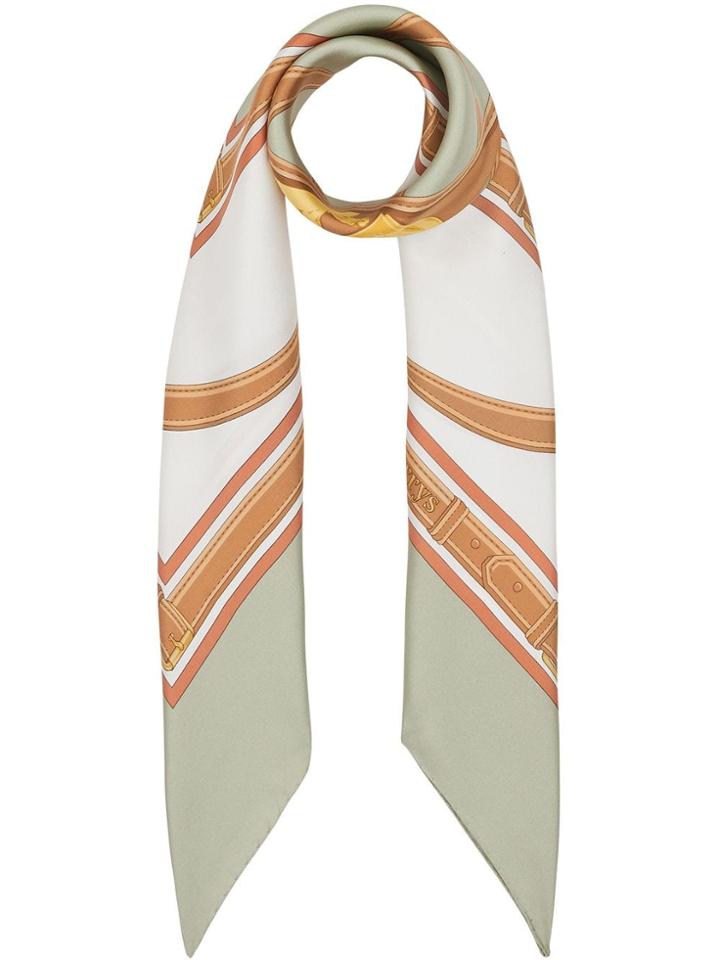 Burberry Archive Scarf Print Silk Square Scarf - Green
