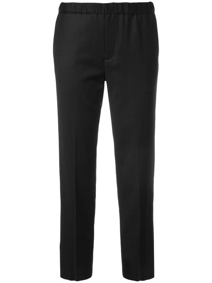 Estnation Cropped Trousers - Black