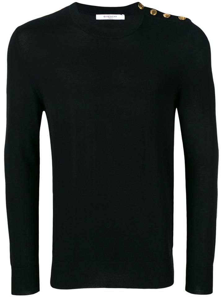 Givenchy Buttoned Shoulder Jumper - Black