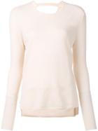 Halston Heritage Fine Knit Jumper, Women's, Size: Large, White, Cashmere