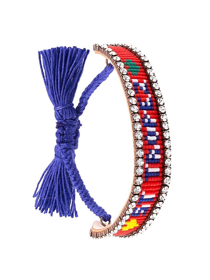 Shourouk 'st. Tropez' Tassel Bracelet, Women's, Red