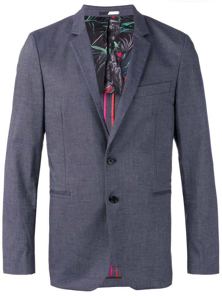 Ps By Paul Smith - Welt Pockets Blazer - Men - Cotton/polyester/spandex/elastane/viscose - 48, Black, Cotton/polyester/spandex/elastane/viscose