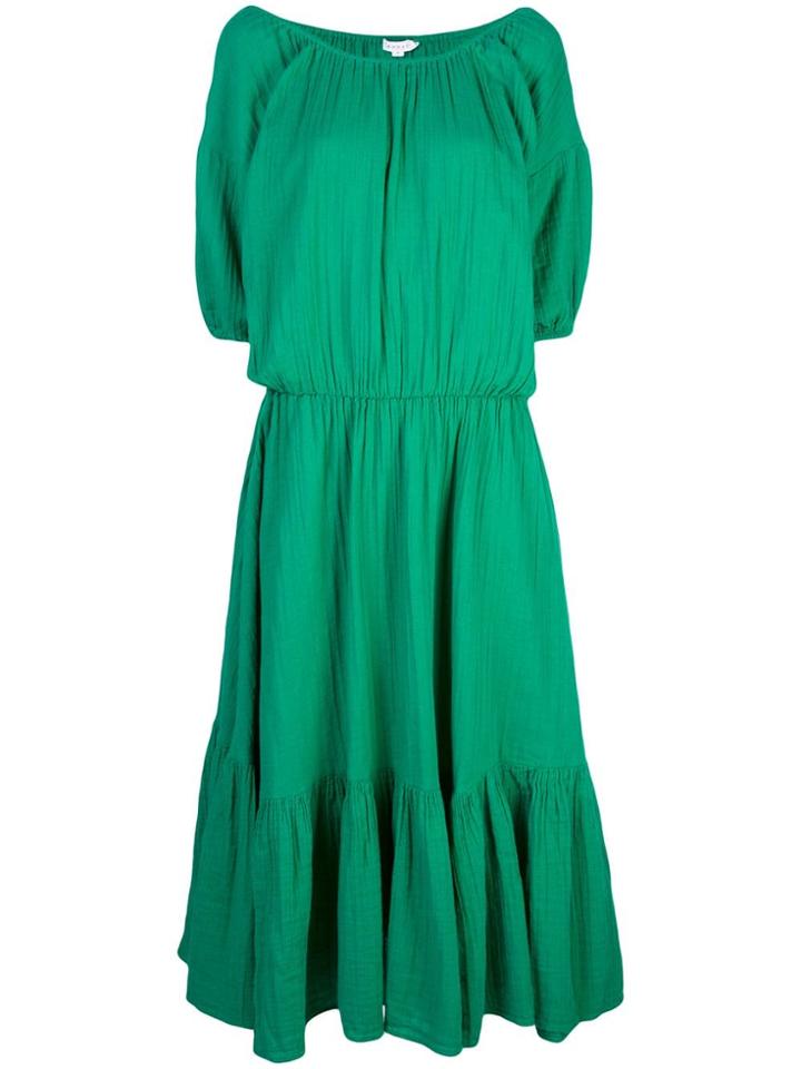Rhode Resort Short-sleeve Flared Dress - Green