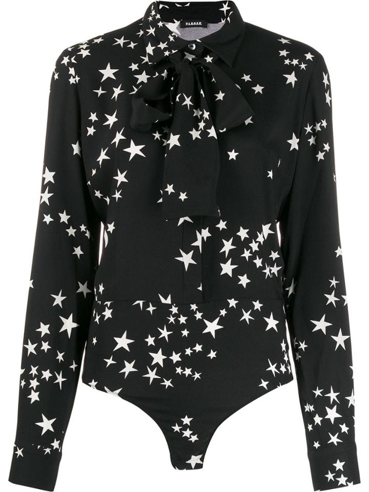 P.a.r.o.s.h. Star Pattern Body Suit - Black