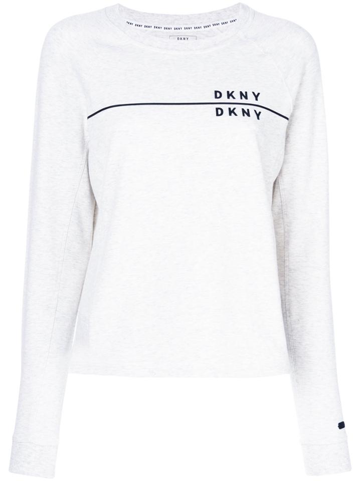 Dkny Long-sleeved Branded Sweatshirt - White
