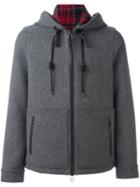 Lanvin Casual Zipped Hooded Jacket, Men's, Size: 44, Grey, Cotton/polyamide/viscose/wool