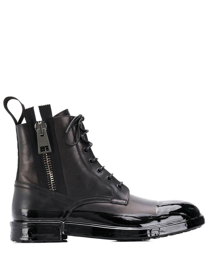 Dolce & Gabbana Lace-up Ankle Boots - Black