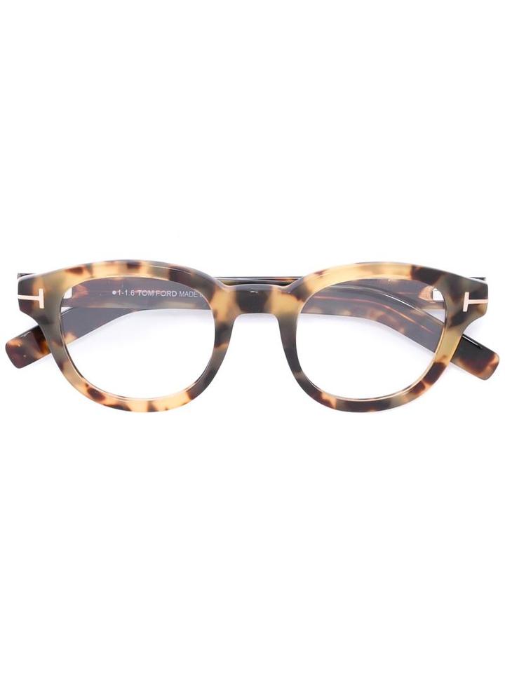 Tom Ford Eyewear Soft Square Glasses, Nude/neutrals, Acetate/metal (other)