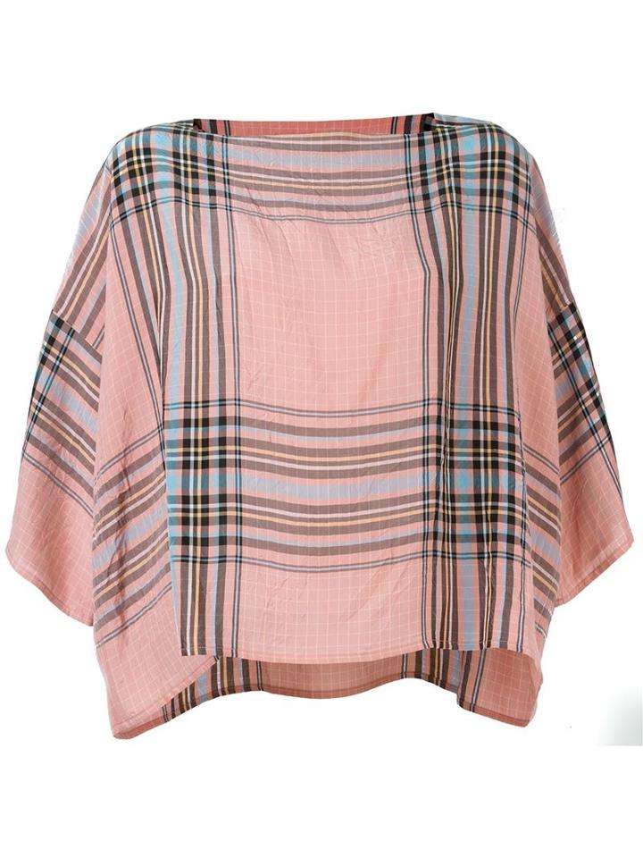 Philosophy Di Lorenzo Serafini Checked Loose Fit Blouse