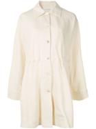 Mansur Gavriel Heavy Drawstring Coat - White