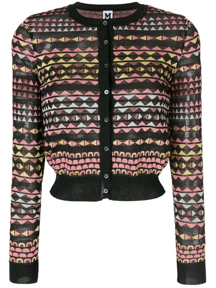 M Missoni Patterned Cardigan - Black