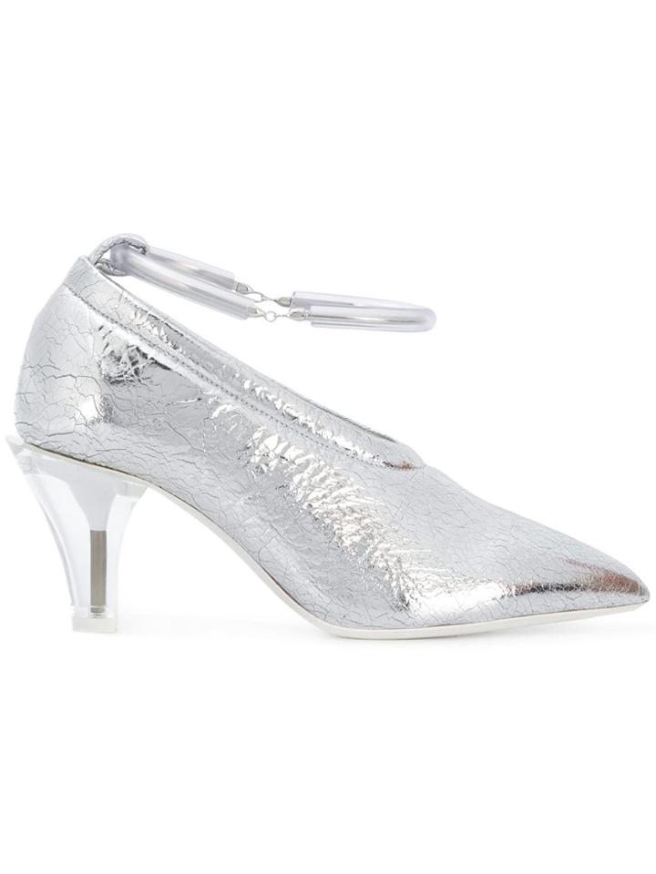 Jil Sander Ankle Strap Pumps - Metallic
