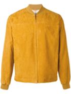 Loro Piana - Suede Bomber Jacket - Men - Cotton/leather/polyester - L, Yellow/orange, Cotton/leather/polyester